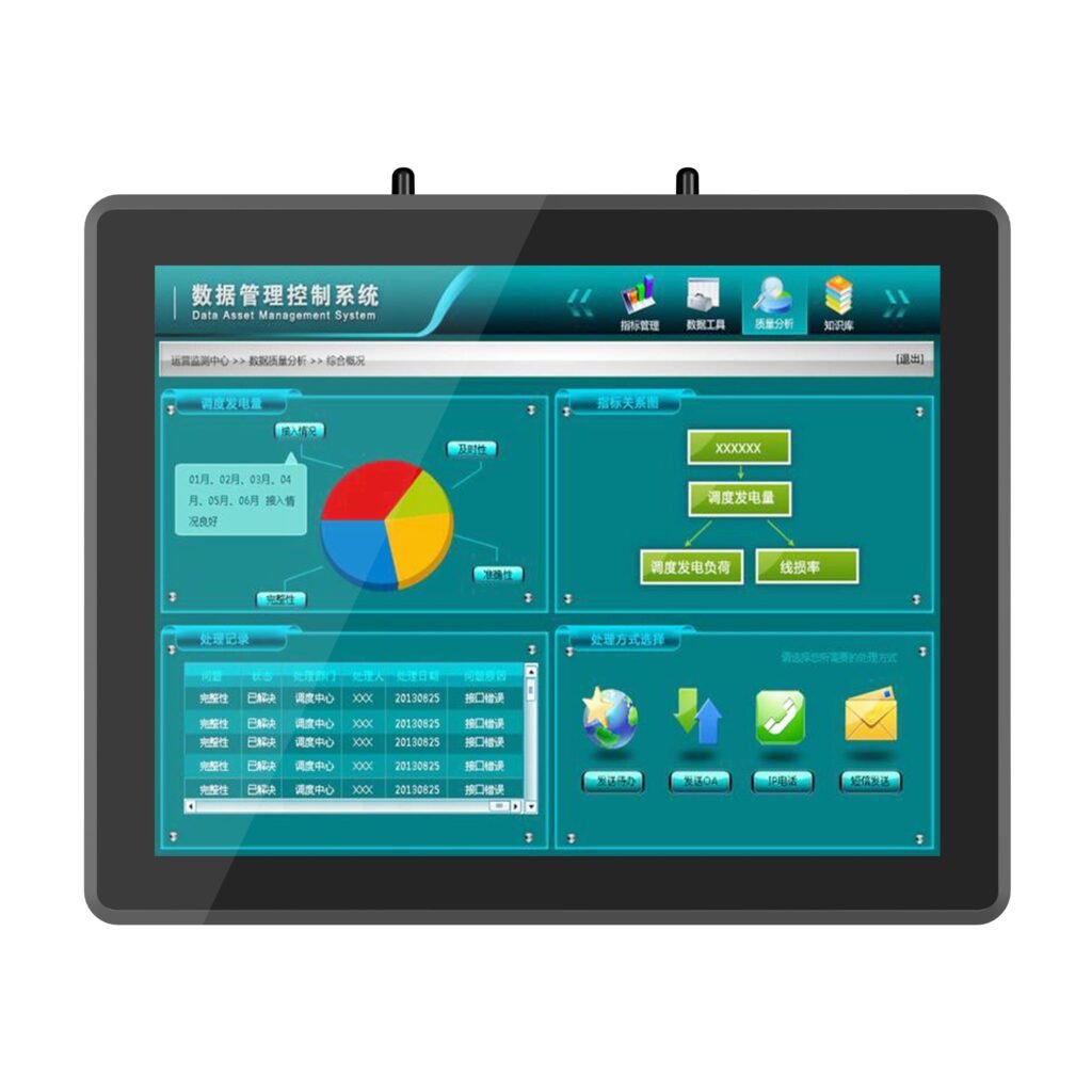 ZhengFeng TY-X09-121 no-button external-mount industrial touch panel PC - view 1