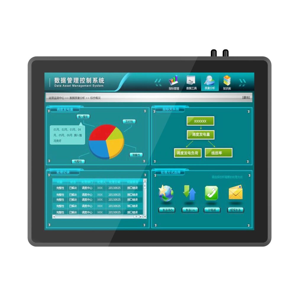ZhengFeng TY-X09-15 no-button external-mount industrial touch panel PC - view 1